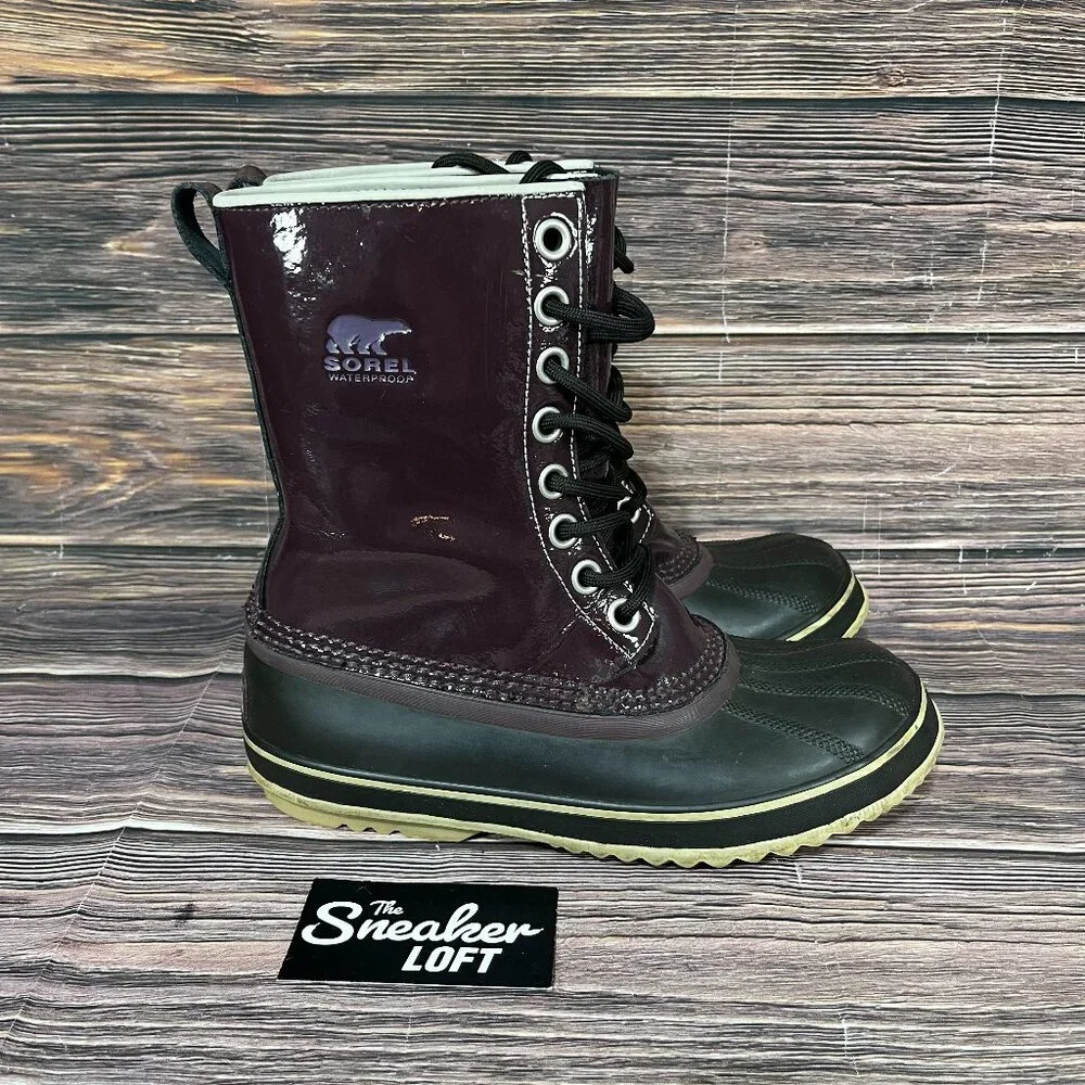 Sorel Dahlia Women's Purple‎ Patent Leather Insulated Snow Boots